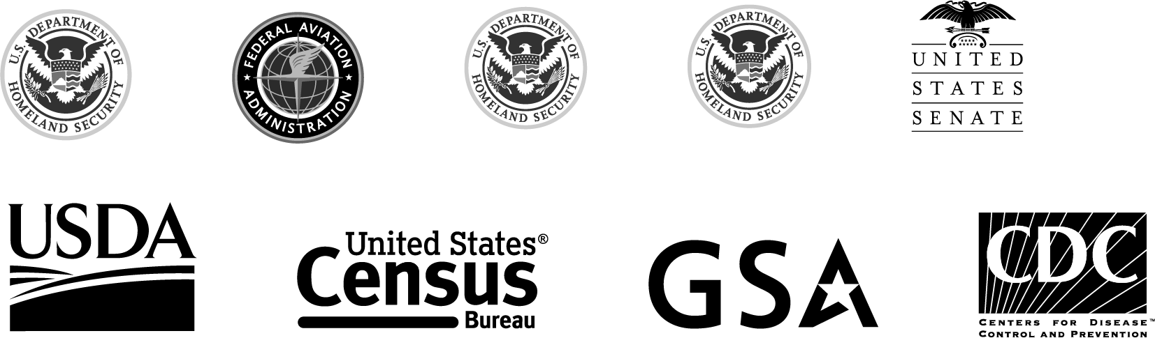 Federal government client logos
